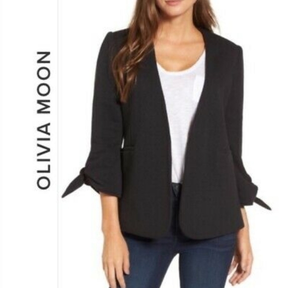 Olivia Moon Jackets & Blazers - Olivia Moon casual tie sleeve blazer